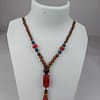 Assorted Wood Beads Multicolor Single Line Mala Necklace