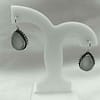 Moonlit Reflections Silver Look Moon White Color Drop Earrings - Image 2