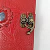 Vintage Distressed Genuine Leather Journal with inlaid semi-precious stone containing plain paper, Journal, Book of Shadows Gratitude Journal Dream D&D Journal - Image 4