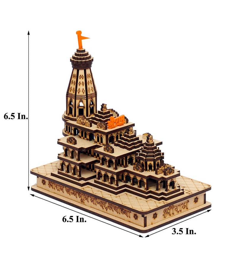 LAZER CUTTING RAM MANDIR WITH LED FITTED INSIDE