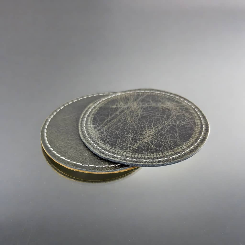 Genuine Leather Coaster Set