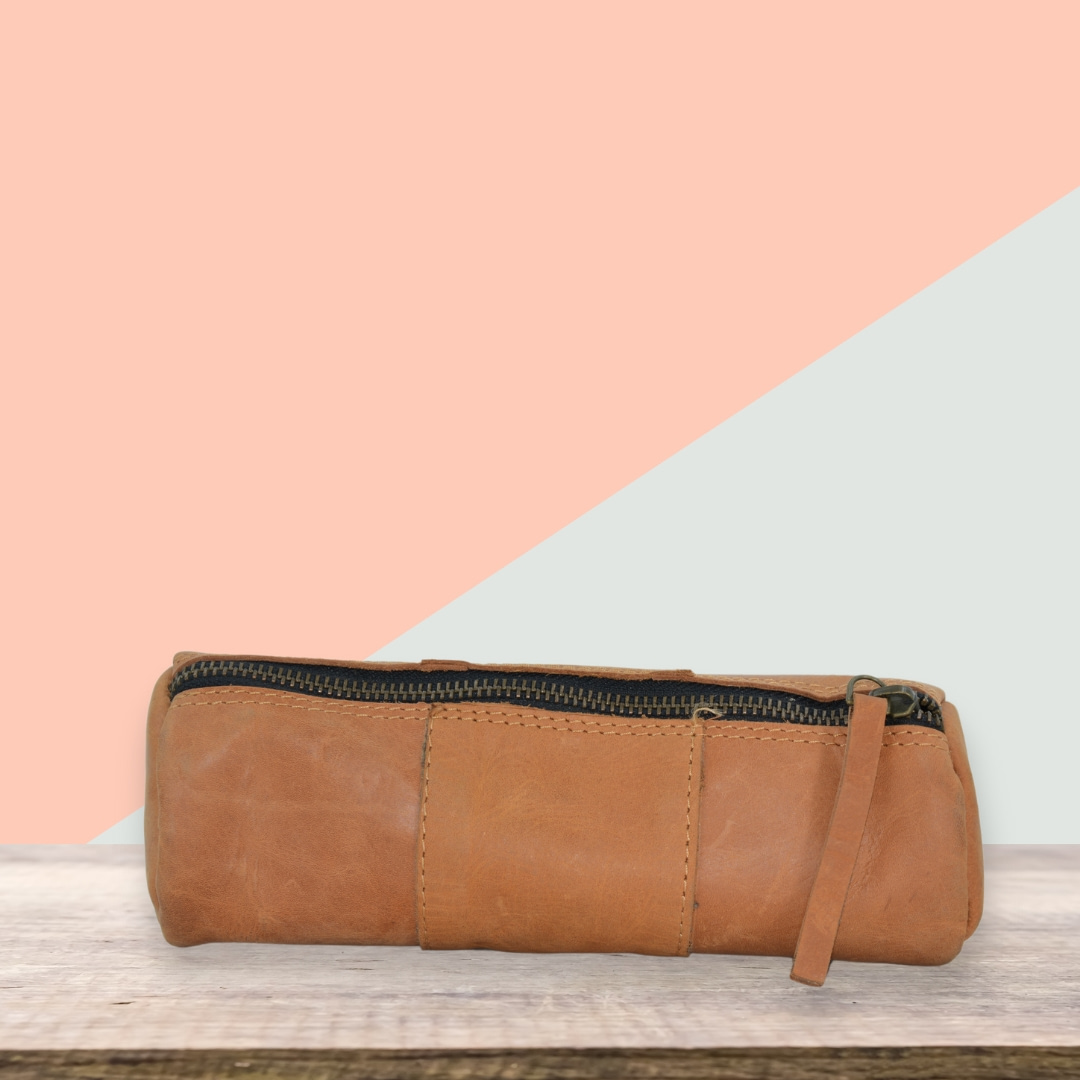 Premium Leather Makeup Pouch