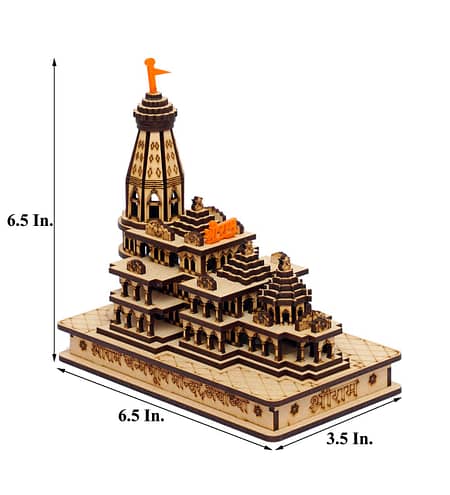 LAZER CUTTING RAM MANDIR WITH LED FITTED INSIDE